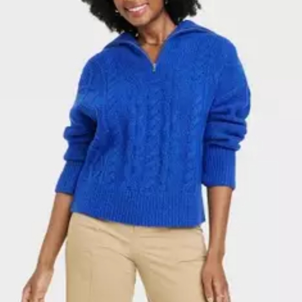 a new day Royal Blue V-Neck Sweater